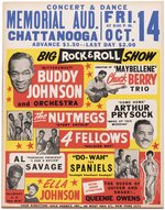 CHUCK BERRY TRIO "ROCK & ROLL" CHATTANOOGA, TENNESSEE 1955 CONCERT POSTER.