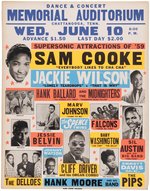 SAM COOKE & JACKIE WILSON SOUL REVUE CHATTANOOGA, TENNESSEE 1959 CONCERT POSTER.