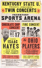 ISAAC HAYES, PARLIAMENT FUNKADELIC KENTUCKY STATE UNIVERSITY 1969 CONCERT POSTER.