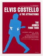 ELVIS COSTELLO ARMED FUNK TOUR PROVIDENCE, RHODE ISLAND 1978 CONCERT POSTER.