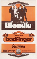 BLONDIE & BADFINGER LAS VEGAS, NV ALADDIN HOTEL 1979 CONCERT POSTER.