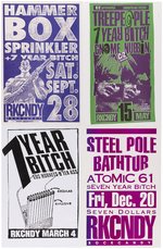 7 YEAR BITCH GRUNGE RIOT GRRRL 1990s CONCERT POSTER COLLECTION OF NINE INC. THE GITS.