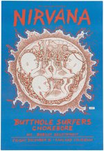 NIRVANA, BUTTHOLE SURFERS & CHOKEBORE, BILL GRAHAM OAKLAND, CALIFORNIA 1993 CONCERT POSTER BGP-90-OP-1.