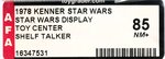 STAR WARS TOY CENTER (1978) SHELF TALKER/POINT-OF-PURCHASE DISPLAY AFA 85 NM+.