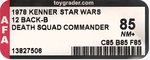 STAR WARS (1978) - DEATH SQUAD COMMANDER 12 BACK-B AFA 85 NM+.