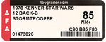 STAR WARS (1978) - STORMTROOPER 12 BACK-B AFA 85 NM+.