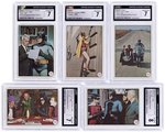 1966 TOPPS BATMAN COLOR PHOTOS/BAT LAFFS COMPLETE CARD SET CGC GRADED.