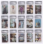 1966 TOPPS BATMAN COLOR PHOTOS/BAT LAFFS COMPLETE CARD SET CGC GRADED.