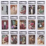 1966 TOPPS BATMAN COLOR PHOTOS/BAT LAFFS COMPLETE CARD SET CGC GRADED.