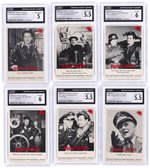 1966 TOPPS BATMAN COLOR PHOTOS/BAT LAFFS COMPLETE CARD SET CGC GRADED.