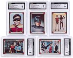 1966 A&BC (NETHERLANDS ISSUE) BATMAN "RIDDLER BACK" COMPLETE CARD SET CGC GRADED.