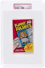 1976 TOPPS FUNNY AD FOLDEES UNOPENED TEST ISSUE WAX PACK PSA EX-MINT 6.