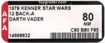 STAR WARS (1978) - DARTH VADER 12 BACK-A AFA 80 NM.