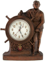PHILIPPINE c.1935 CLOCK "QUEZON AT THE WHEEL OF A NEW NATION."