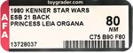 STAR WARS: THE EMPIRE STRIKES BACK (1980) - PRINCESS LEIA ORGANA 21 BACK AFA 80 NM.