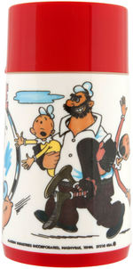 "POPEYE" UNUSED METAL LUNCHBOX WITH THERMOS.