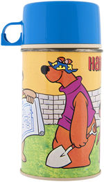 "HAIR BEAR BUNCH" UNUSED METAL LUNCHBOX WITH THERMOS.