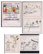 "ORPHAN ANNIE IN FLORIDA" ENVELOPE W/"GLOSSTONE COLORETTES FOR COLORING AND PAINTING."