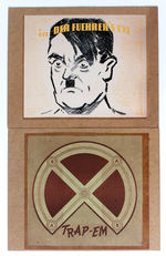 "IN DER FUEHRER'S EYE" AND "TRAP 'EM" GAME BOARDS.