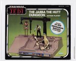 STAR WARS: RETURN OF THE JEDI (1984) - THE JABBA THE HUTT DUNGEON ACTION PLAYSET AFA 80 NM (EV-9D9, AMANAMAN & BARADA).