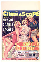 MARILYN MONROE “HOW TO MARRY A MILLIONAIRE” FOREIGN FILM POSTER.