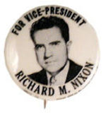 NIXON EARLY CAREER VICE-PRESIDENT BUTTON.