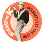 "MURRAY THE K INTERNATIONAL FAN CLUB" BUTTON.