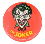 "THE JOKER" ENGLISH ISSUE PREMIUM BUTTON.