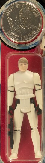 STAR WARS: THE POWER OF THE FORCE (1985) - LUKE SKYWALKER (IMPERIAL STORMTROOPER OUTFIT) 92 BACK AFA 90 NM/MINT.