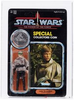 STAR WARS: THE POWER OF THE FORCE (1985) - LUKE SKYWALKER (BATTLE PONCHO) 92 BACK AFA 85 NM+.