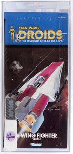 STAR WARS: DROIDS (1985) - A-WING FIGHTER VEHICLE AFA 85 NM+ (NONE HIGHER IN POP).