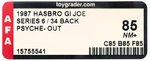 G.I. JOE (1987) - PSYCHE-OUT (FRIDGE OFFER) SERIES 6/34 BACK AFA 85 NM+.