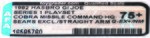 G.I. JOE (1982) - COBRA MISSILE COMMAND HEADQUARTERS SEARS EXCLUSIVE SERIES 1 PLAYSET AFA 75+ Q-EX+/NM (ONLY & SINGLE HIGHEST GRADED).