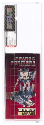 TRANSFORMERS (1984) SERIES 1 CAR - MIRAGE AFA 85+ NM+ (W/RUBSIGN, SINGLE HIGHEST EXAMPLE).