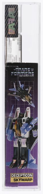 TRANSFORMERS (1984) SERIES 1 JET - SKYWARP AFA 80+ NM (W/RUBSIGN/DARK GRAY BORDER).