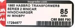 TRANSFORMERS (1985) SERIES 2 MINICAR - WINDCHARGER (W/MINISPY) AFA 85 NM+ (NONE HIGHER IN POP).