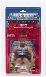 MASTERS OF THE UNIVERSE (1984) - FISTO SERIES 3/12 BACK AFA 80+ NM (PURPLE BOOTS, CLEAR BLISTER).