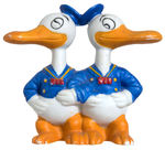 DOUBLE DONALD DUCK BISQUE TOOTHBRUSH HOLDER