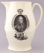 "JOHN ADAMS PRESIDENT OF THE UNITED STATES" LIVERPOOL CREAMWARE JUG.