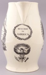 "JOHN ADAMS PRESIDENT OF THE UNITED STATES" LIVERPOOL CREAMWARE JUG.