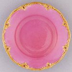 WASHINGTON & FRANKLIN ORNATE MEISSEN FOOTED CUP & SAUCER.