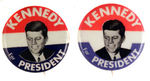 "KENNEDY FOR PRESIDENT" COLOR VARIETY PAIR.