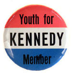 "YOUTH FOR KENNEDY MEMBER."