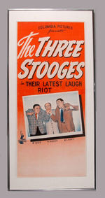 THE THREE STOOGES FRAMED AUSTRALIAN INSERT POSTER.