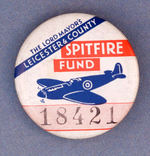 ENGLISH SERIALLY NUMBERED "SPITFIRE FUND" BUTTON.