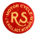 READING STANDARD MOTOR CYCLE AGENT'S BUTTON C. 1910