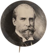 HUGHES STRIKING ETCHED PORTRAIT 1916 CAMPAIGN BUTTON UNLISTED IN HAKE.