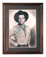 BUSTER CRABBE FRAMED AUTOGRAPHED PHOTO.