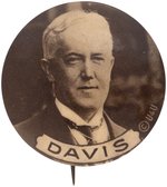 DAVIS 1924 LARGEST VARIETY SEPIA TONED REAL PHOTO BUTTON.