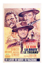 CLINT EASTWOOD-LEE VAN CLEEF IN "THE GOOD, THE BAD AND THE UGLY" BELGIAN MOVIE POSTER.